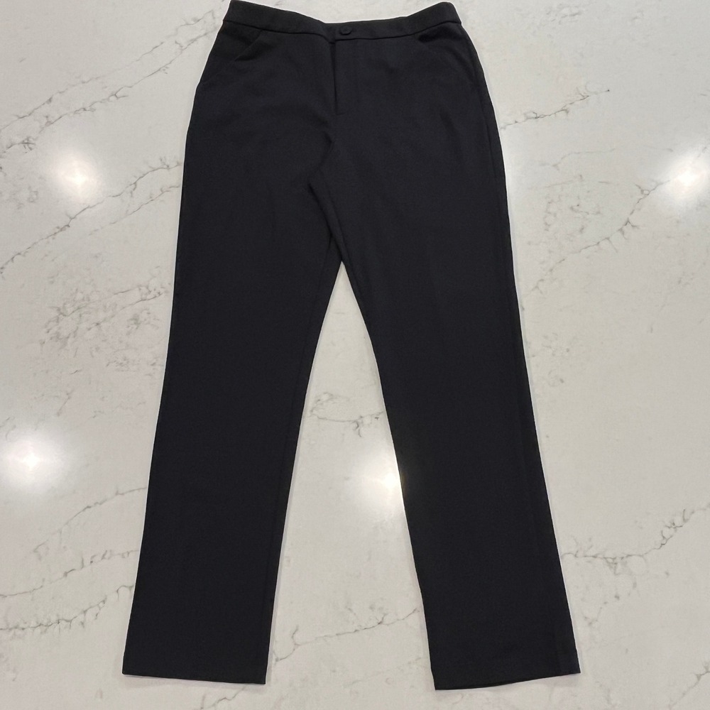 Duluth Trading Nonstop Knit‎ Chino Womens 12R Black Stretch Straight Leg
